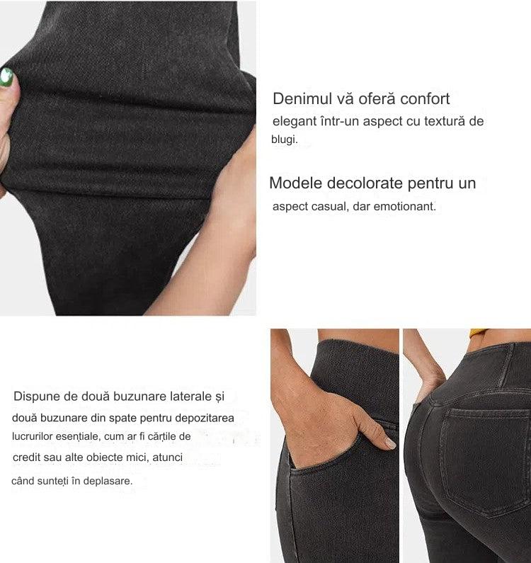 Tilde-Caron™ - Pantalon Jean Évasé Taille Haute