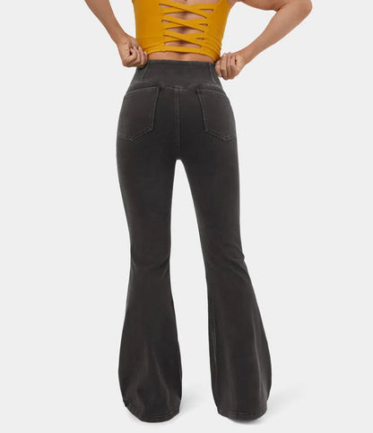 Tilde-Caron™ - Pantalon Jean Évasé Taille Haute