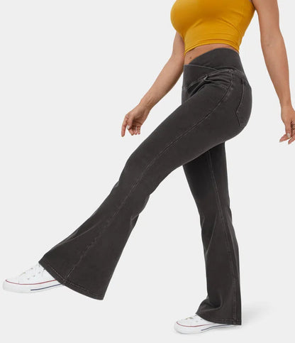 Tilde-Caron™ - Pantalon Jean Évasé Taille Haute