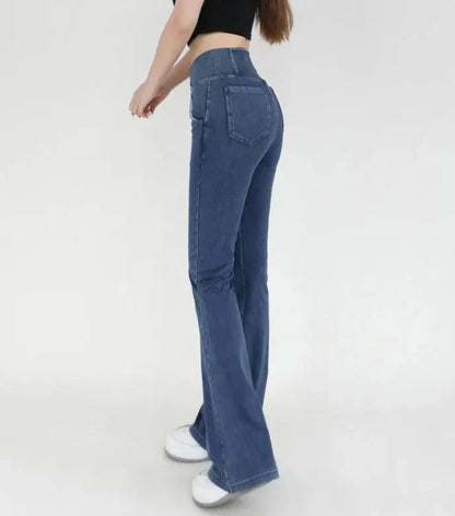 Tilde-Caron™ - Pantalon Jean Évasé Taille Haute